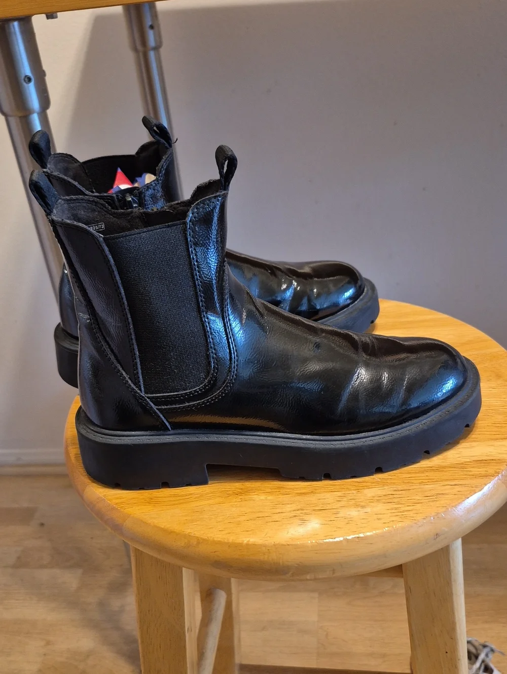 Zara Black Faux Leather Boots Kids